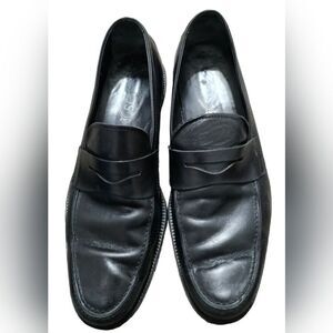 Tod's Men's Black Leather Penny Loafers size 10